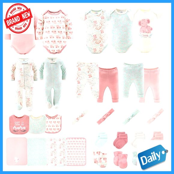 30-Piece Newborn Layette Set 100% Cotton 0-9 Months Baby Shower Gift